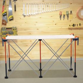 Portable Folding Workstand 4.15 X 2.18ft Collapsible Work Stand 2500lbs Capacity