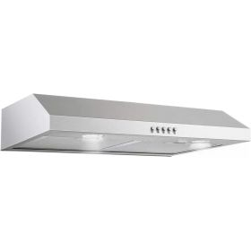 30 Inch Kitchen Under Cabinet Range Hood 500 CFM Stainless Steel 3-Speed