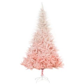 6ft Unlit Spruce Artificial Christmas Tree with Realistic Branches and 800 Tips, Pink
