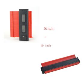 Radial Ruler Contour Gauge Taker Profile Gauge (Option: 10in+5in red)
