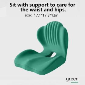 Hexagonal Seat Cushion For Office Chairs, Designed For Comfortable Sitting And Posture Correction. Self-pickup Only. (Option: Green)