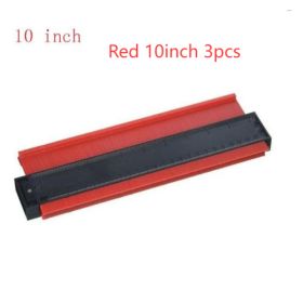 Radial Ruler Contour Gauge Taker Profile Gauge (Option: Red 10inch 3pcs)