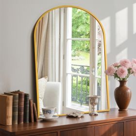 Bathroom Wall Mirror, Metal Frame Vanity Mirror For Bedroom, Entryway, Living Room (Option: gold  3038)