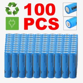2PCS&4PCS&10PCS&50PCS&100PCS Rechargeable Battery 3000mAH 3.7V Li-ion BRC 11.1 Power Batteries For Flashlight Laser Headlamp (Option: 100Pcs)