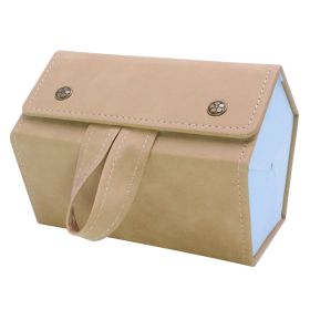 5in1 Sunglasses Travel Case Organizer Hangable, Eyeglasses Foldable Storage Organizer (Option: Khaki)