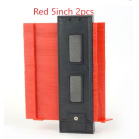 Radial Ruler Contour Gauge Taker Profile Gauge (Option: Red 5inch 2pcs)