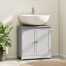 Bathroom Vanity Cabinet, Under Sink Bathroom Cabinet with 2 Doors and Adjustable Shelf, Light Gray (Option: Light Gray-730x360x130 mm)