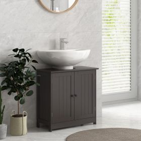 Bathroom Vanity Cabinet, Under Sink Bathroom Cabinet with 2 Doors and Adjustable Shelf, Coffee (Option: Coffee-730x360x130 mm)