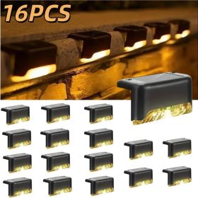 8/16/32 Solar Outdoor Deck Lights, Garden Lights, Atmosphere Lights, LED Walk Lights, Light Source Control, Suitable For Balconies, Terraces, Sta (Option: Warmcolour)