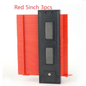 Radial Ruler Contour Gauge Taker Profile Gauge (Option: Red 5inch 3pcs)