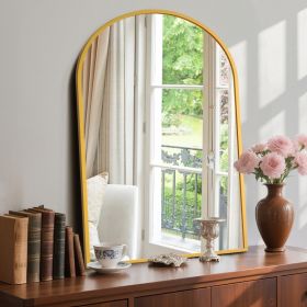 Bathroom Wall Mirror, Metal Frame Vanity Mirror For Bedroom, Entryway, Living Room (Option: gold  3040)