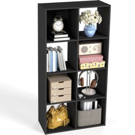 Cube Storage Organizer - Open Cube Bookshelf With Removable Back Panels, Display Storage Bookcase For Living Room, Bedroom, Entrance Hall (Option: Black8Cube)