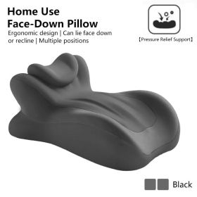 Memory Foam Prone Sleeping Pillow For Relieving Neck Pain And Promoting Deep Sleep. Self-pickup Only. (Option: Black)